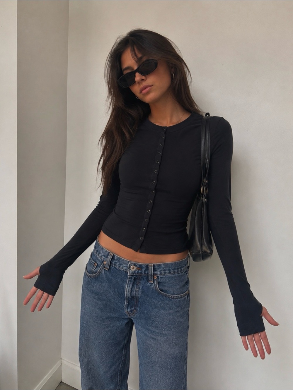 ELSA (Revolve) Black Tee Size L — Originally $100